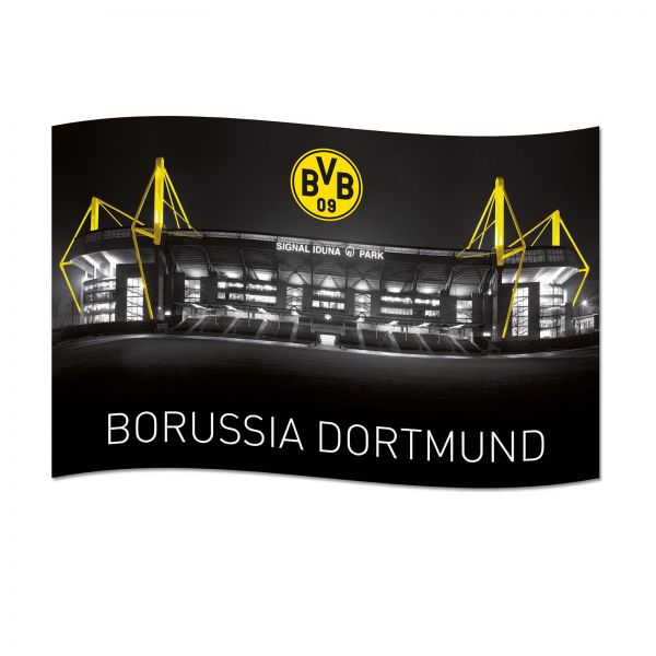 BVB Zimmerfahne mit Signal Iduna Park