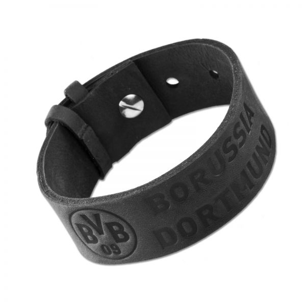 BVB Lederarmband (schwarz)