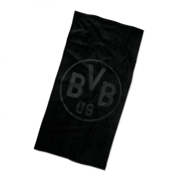 BVB Duschtuch Emblem (schwarz) 70x140cm